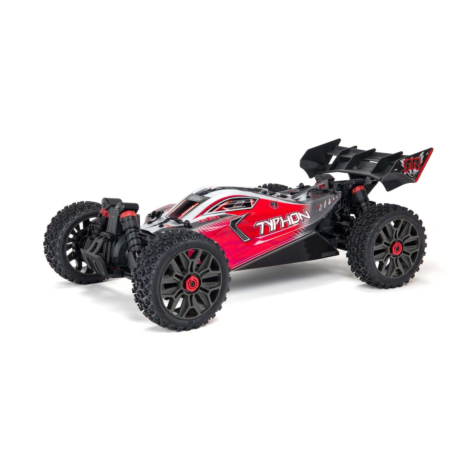 ARRMA ARA4306V3 1/8 TYPHON 4X4 V3 3S BLX Brushless Buggy RTR, Red