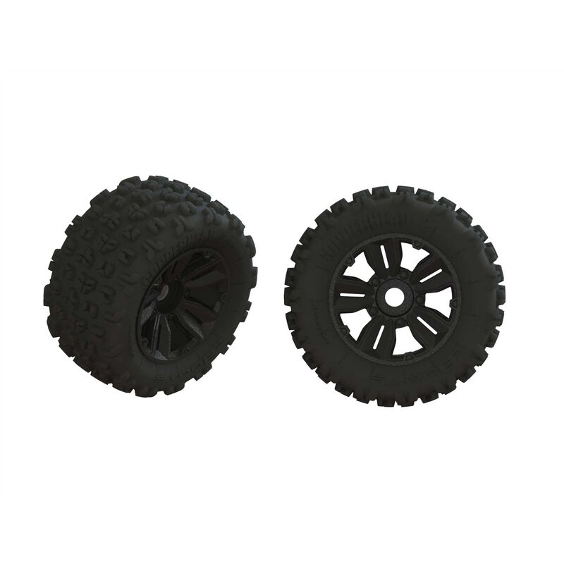 ARRMA ARA550061 1/5 dBoots Copperhead2 SB MT Front Rear 3.8 Pre-Mounted Tires 17mm Hex (2)