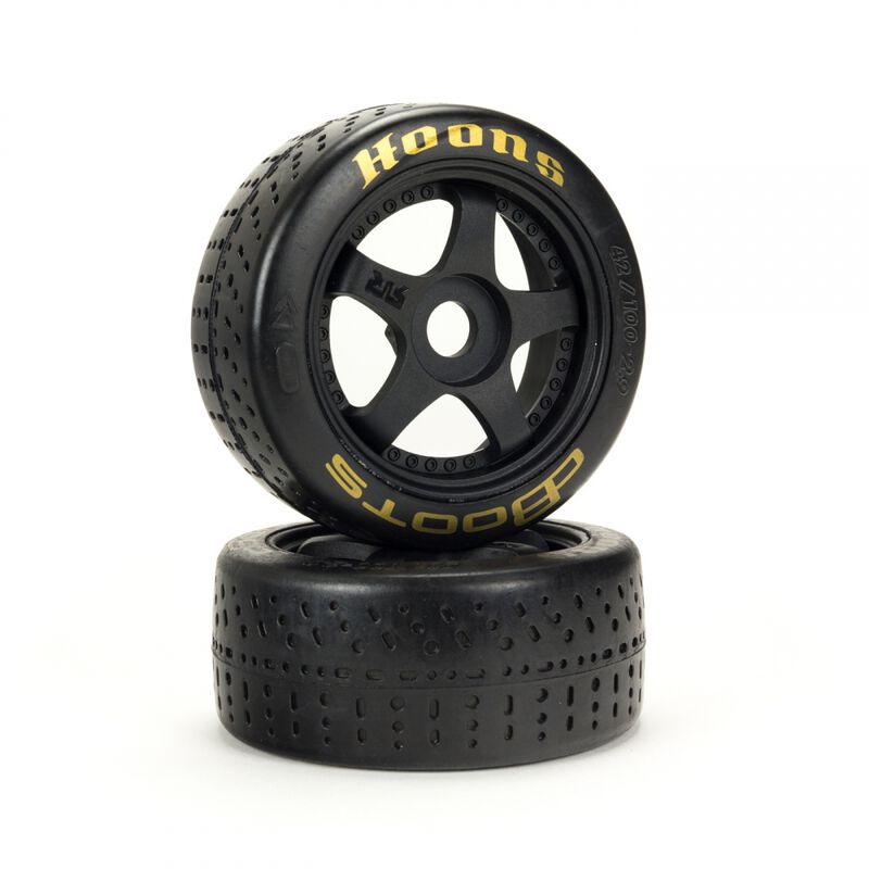 ARRMA ARA550071 1/7 dBoots Hoons 42/100mm Gold Belted Tires with 2.9 5-Spoke Wheels, 17mm Hex 2
