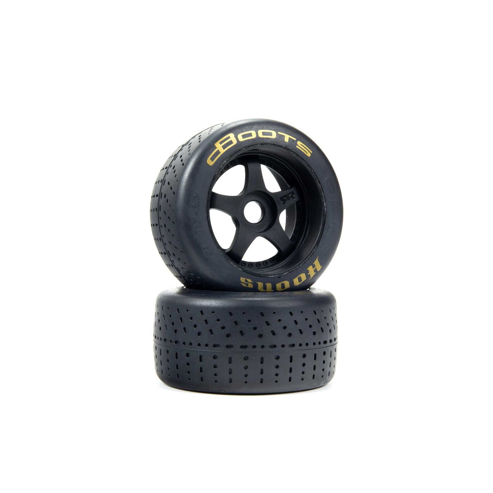 ARRMA ARA550085 1/7 dBoots Hoons Rear 107 Gold Pre-Mounted Belted Tires, 17mm Hex