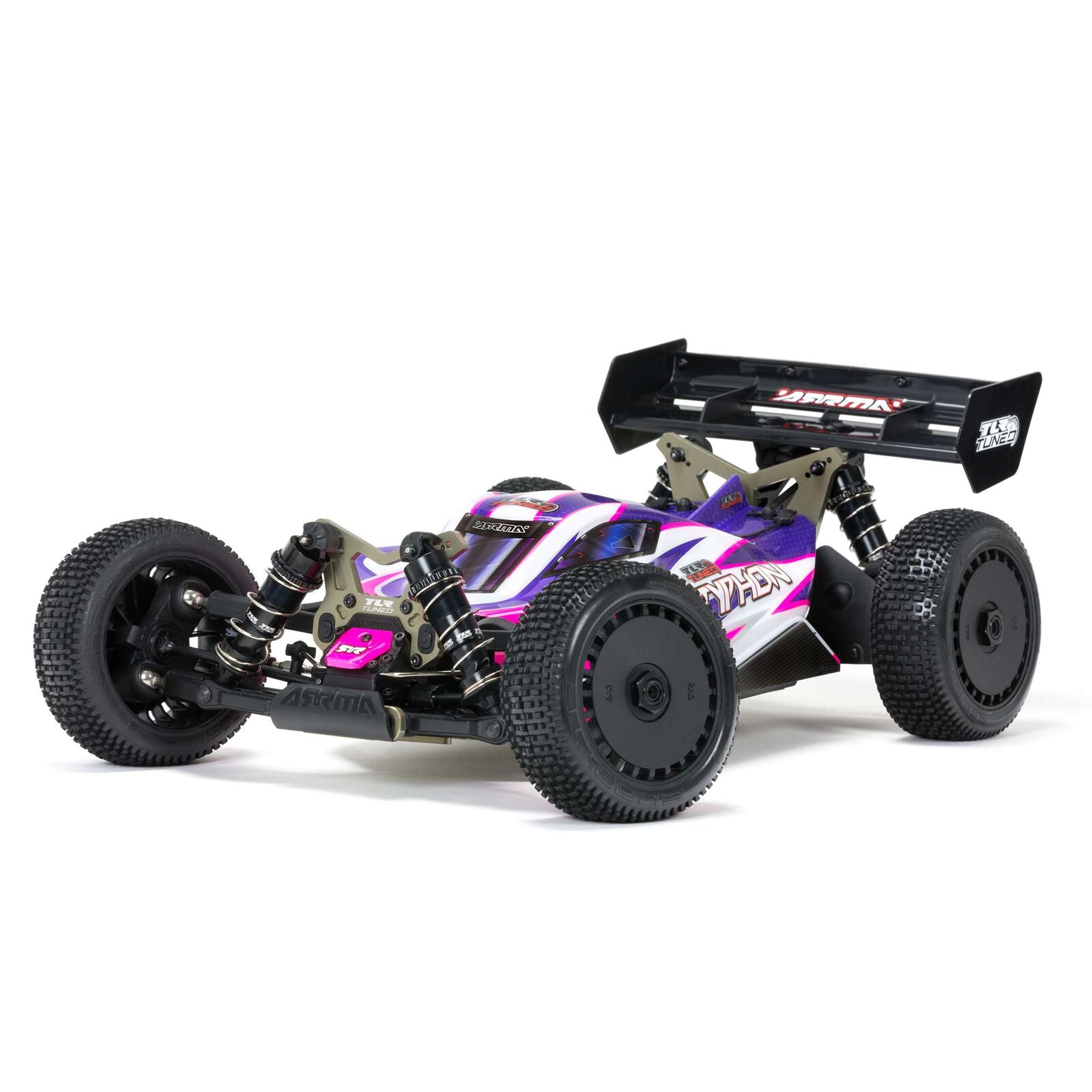 ARRMA ARA8306 1/8 TLR Tuned TYPHON 4WD Roller Buggy, Pink/Purple