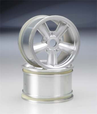 AXIAL AX8005  *DISC* Wicked Retro 5-Spoke Monster Truck Wheel Matte Chrome(2)