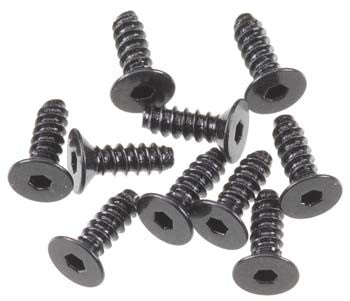 AXIAL AXA0413 Hex Socket Tapping Flat Head M2.6x8mm Blk(10)
