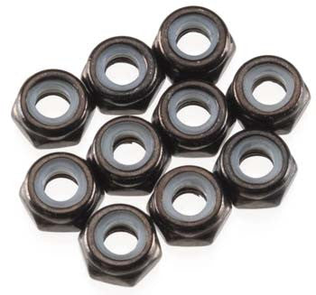 AXIAL AXA1052 Thin Nylon Locking Hex Nut M3 Black (10)
