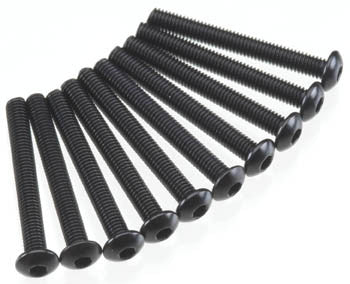 AXIAL AXA120 Hex Socket Button Head M3x25mm Black (10)
