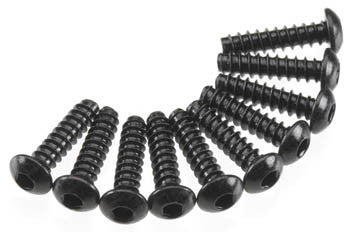 AXIAL AXA436 Hex Tap Button Head M3x12mm Black (10)