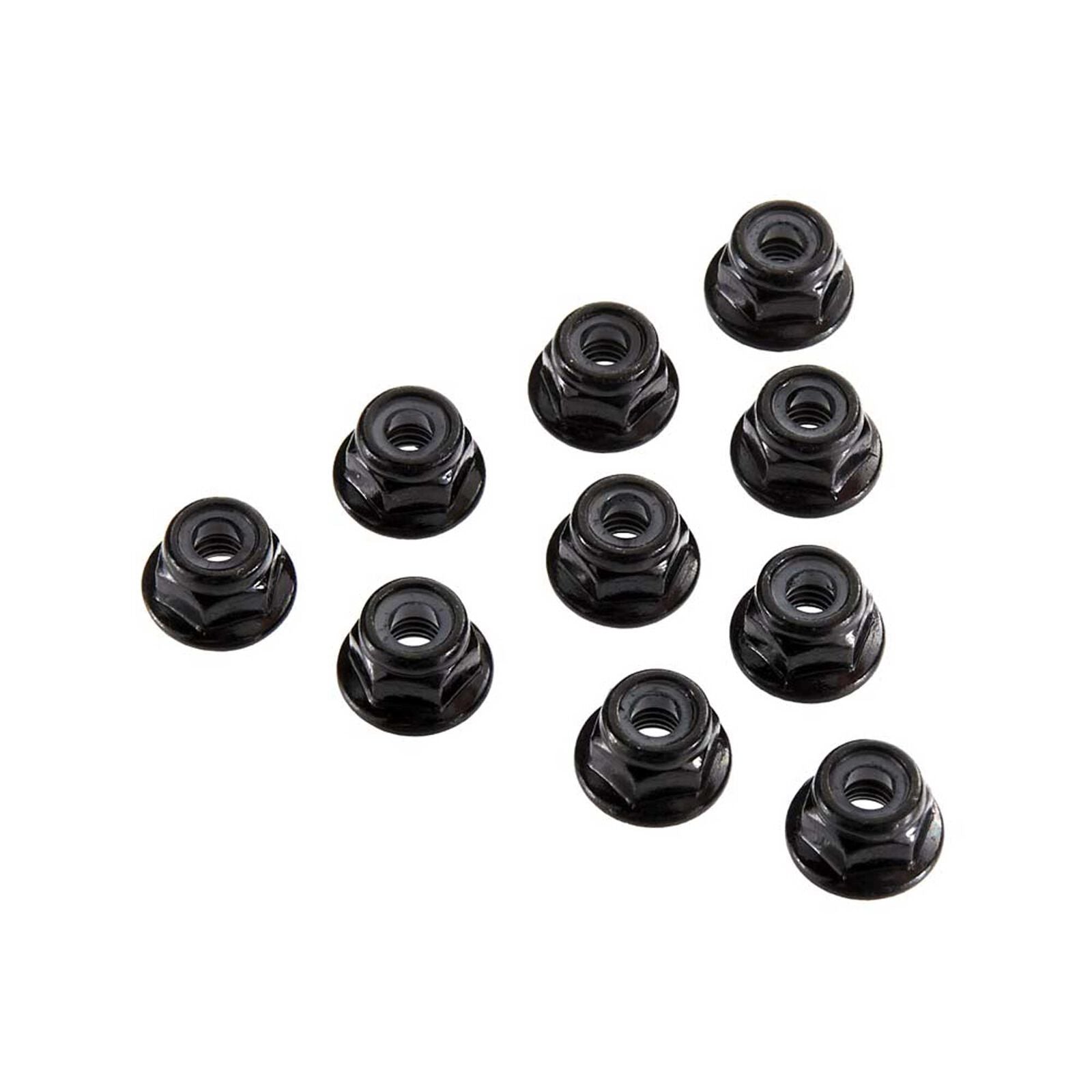 AXIAL AX31250 Serrated Nylon Lock Nut Black 4mm (10) AXIC3150