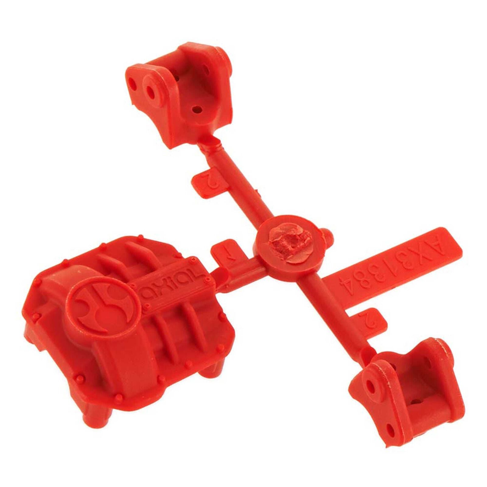 AXIAL AX31384 AR44 Differential Cover/Link Mounts Red AXIC3384