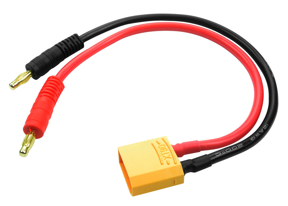 COMMON SENSE RC BP2XT90M XT90 Charging Adapter with Banana Plugs