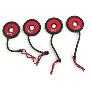 HOT RACING BWP133B02 Body Clips with Rubber Leash and Body Washer (Red)