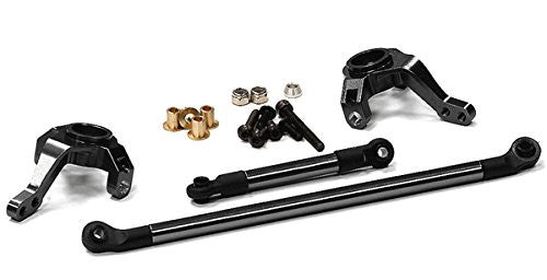 INTEGY C24566BLACK Steering Block/Linkage SCX-10 Honcho/Dingo