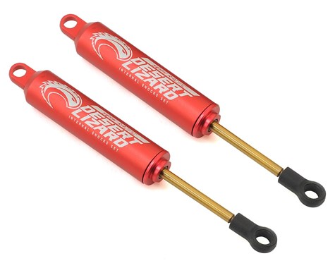 YEAH RACING DDL-100RD 100mm Desert Lizard Two Stage Internal Spring Shock (2) Red