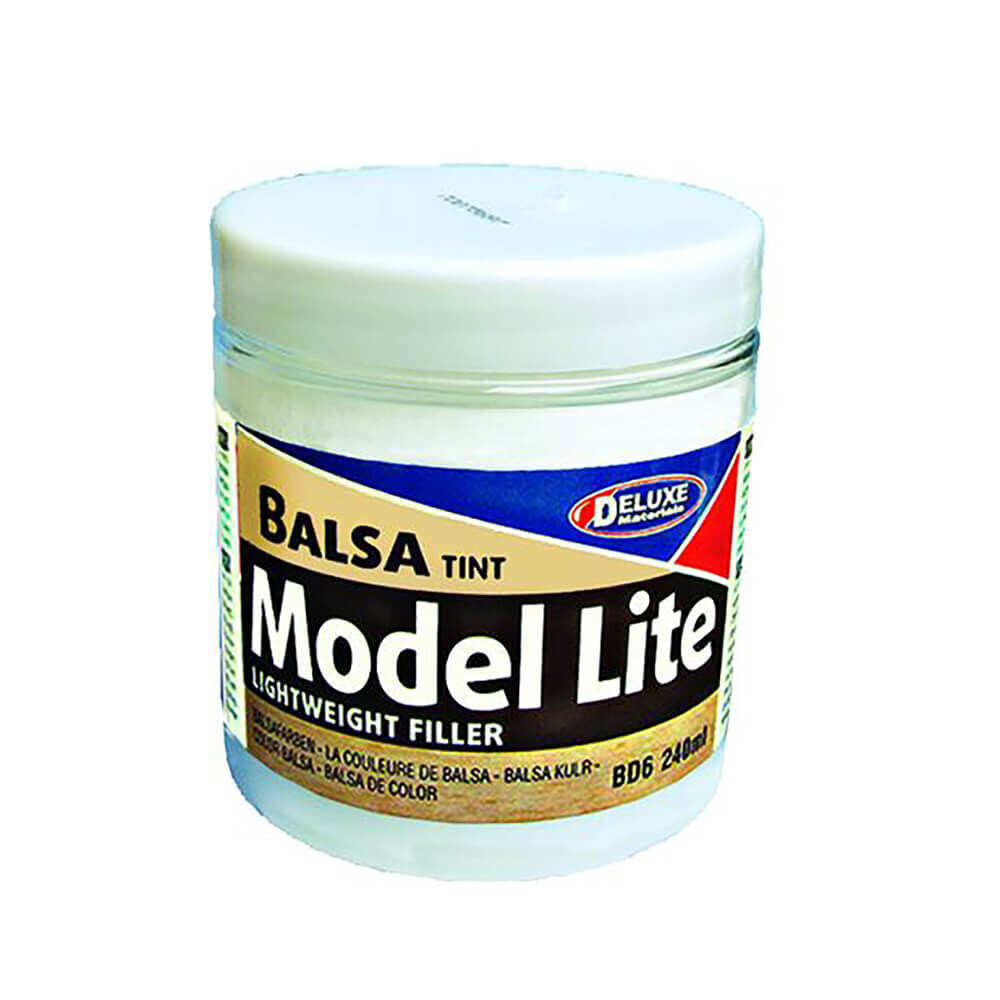 DELUXE MATERIALS BD-6 Model Lite Balsa Filler, Balsa Brown: 240cc