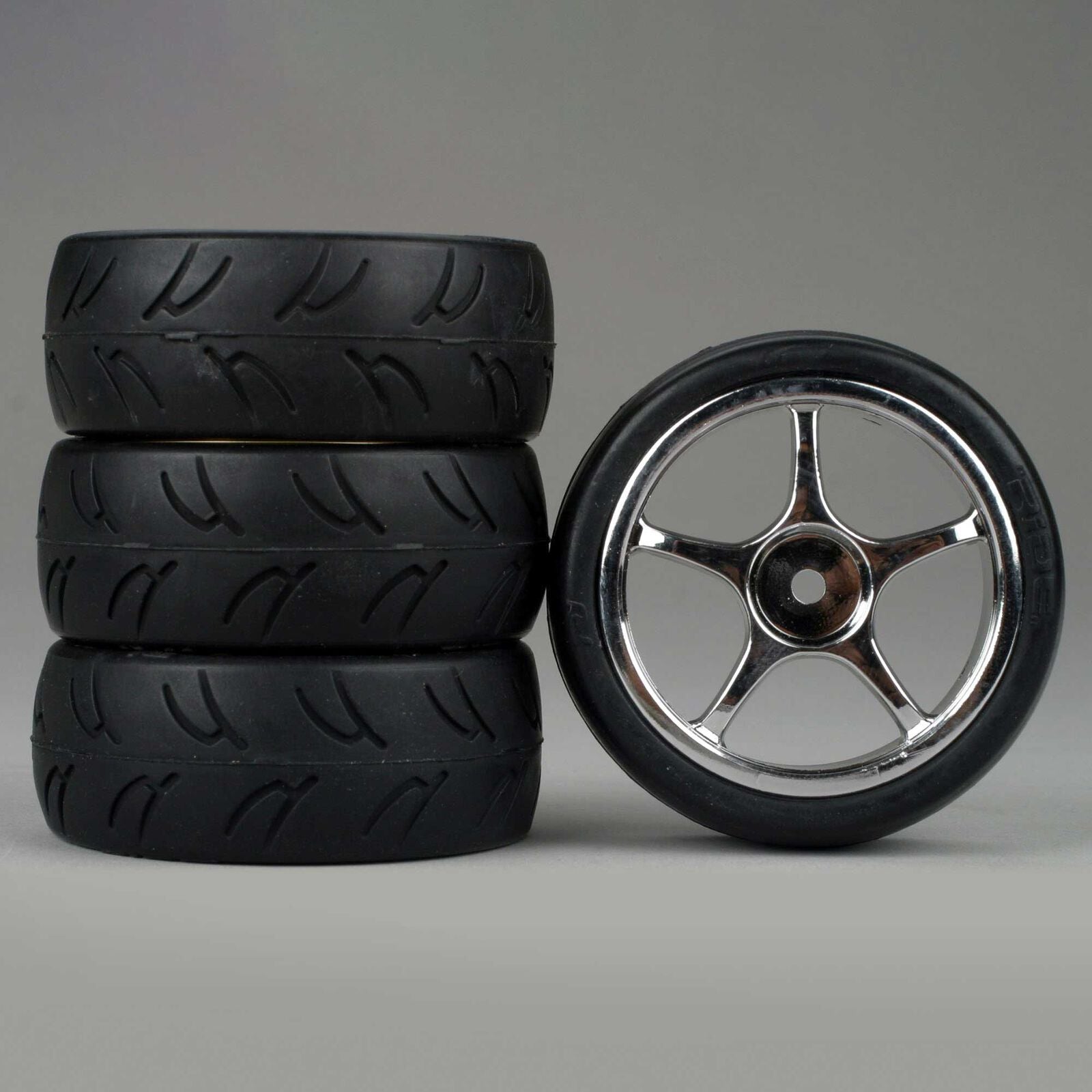 DURATRAX DTXC2801 5-Spoke Chrome Wheel, U-Groove (4)