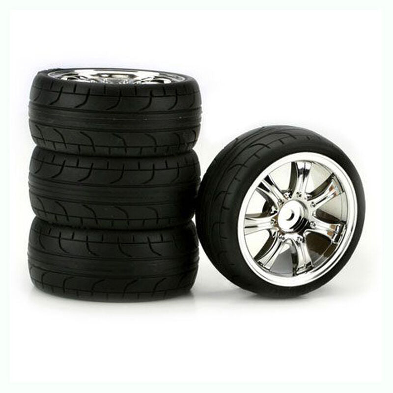 DURATRAX DTXC2813 7-Spoke Chrome 2mm Off-Set ST, Radial (4)