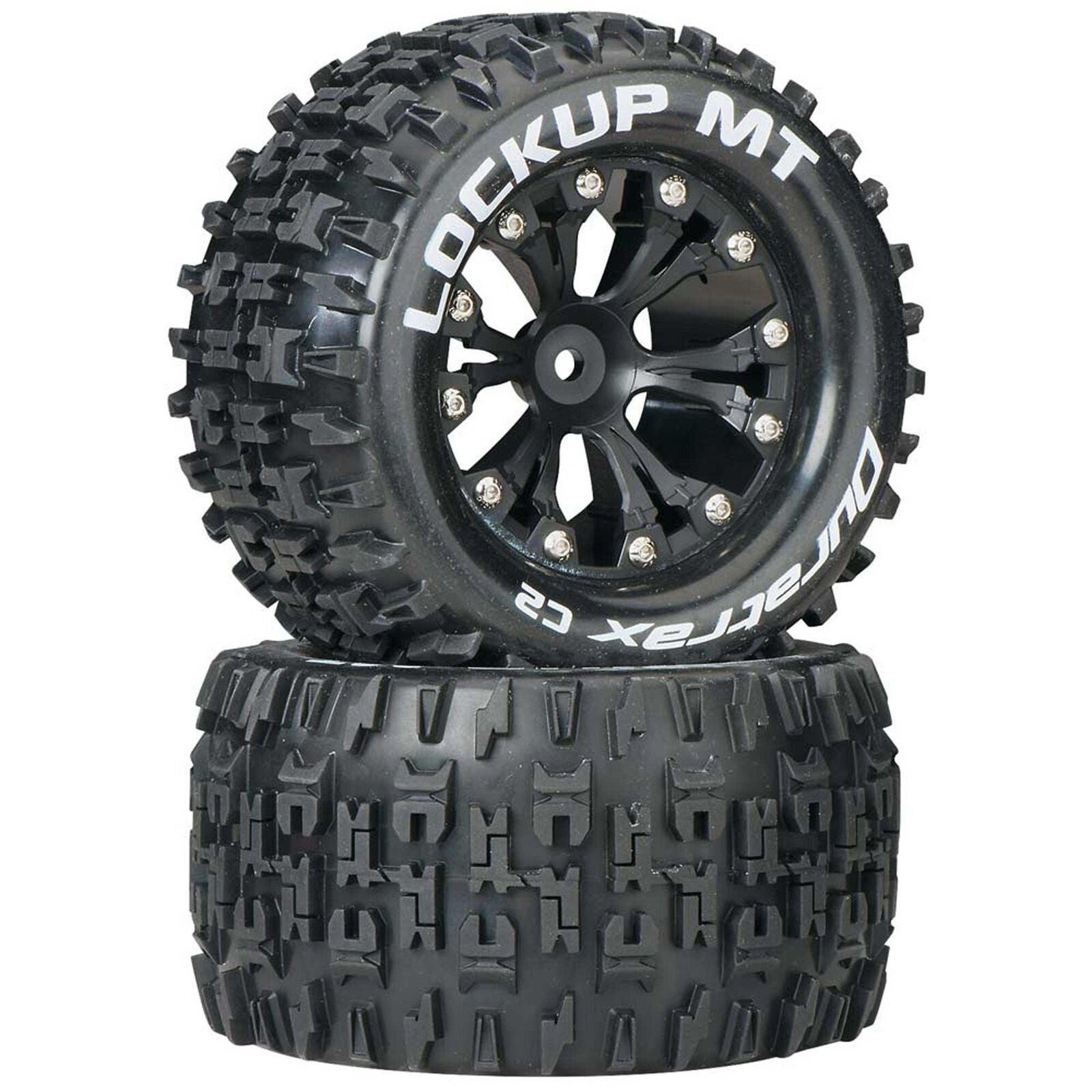 DURATRAX DTXC3508 Lockup MT 2.8" 2WD Mounted Rear C2 Tires, Black (2)