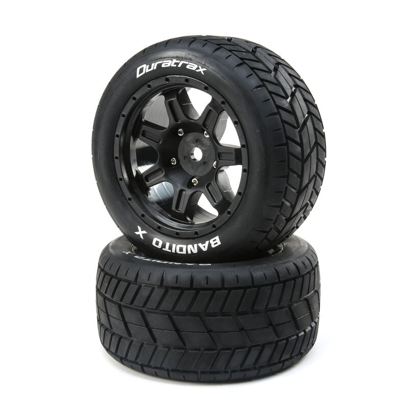 DURATRAX DTXC5500 Bandito X Belted Mounted Tires, 24mm Black (2)