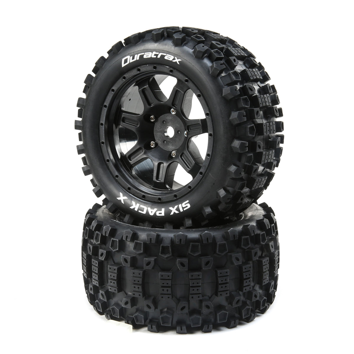 DURATRAX DTXC5502 Six Pack X Belted Mounted Tires, 24mm Black (2)