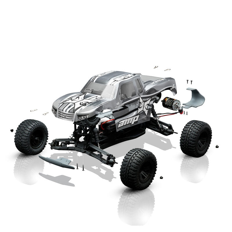 ECX ECX03034 1/10 AMP MT 2WD Monster Truck Brushed BTD Kit with Unpainted Body