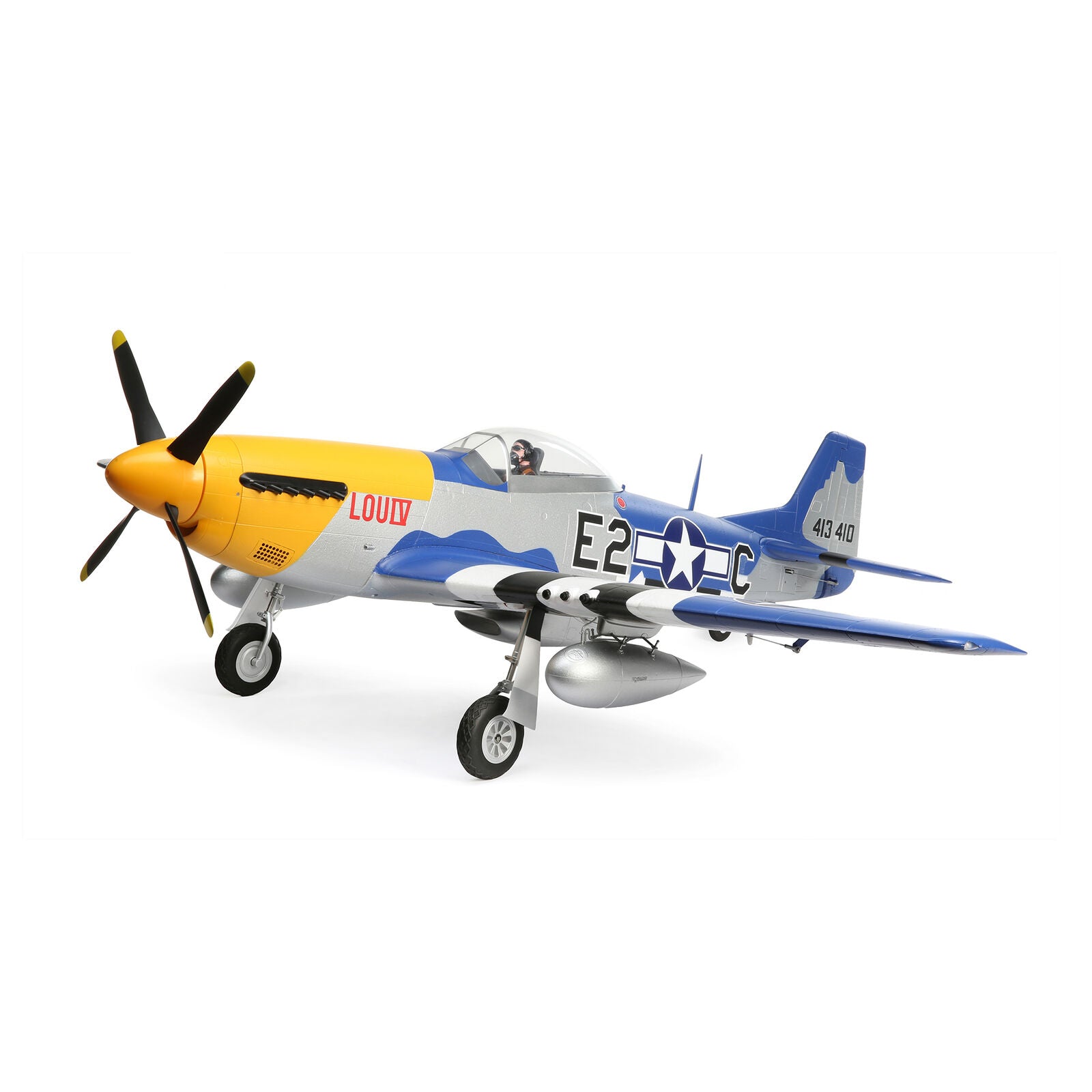 EFLITE EFL01250 P-51D Mustang 1.5m Smart BNF Basic with AS3X and SAFE Select
