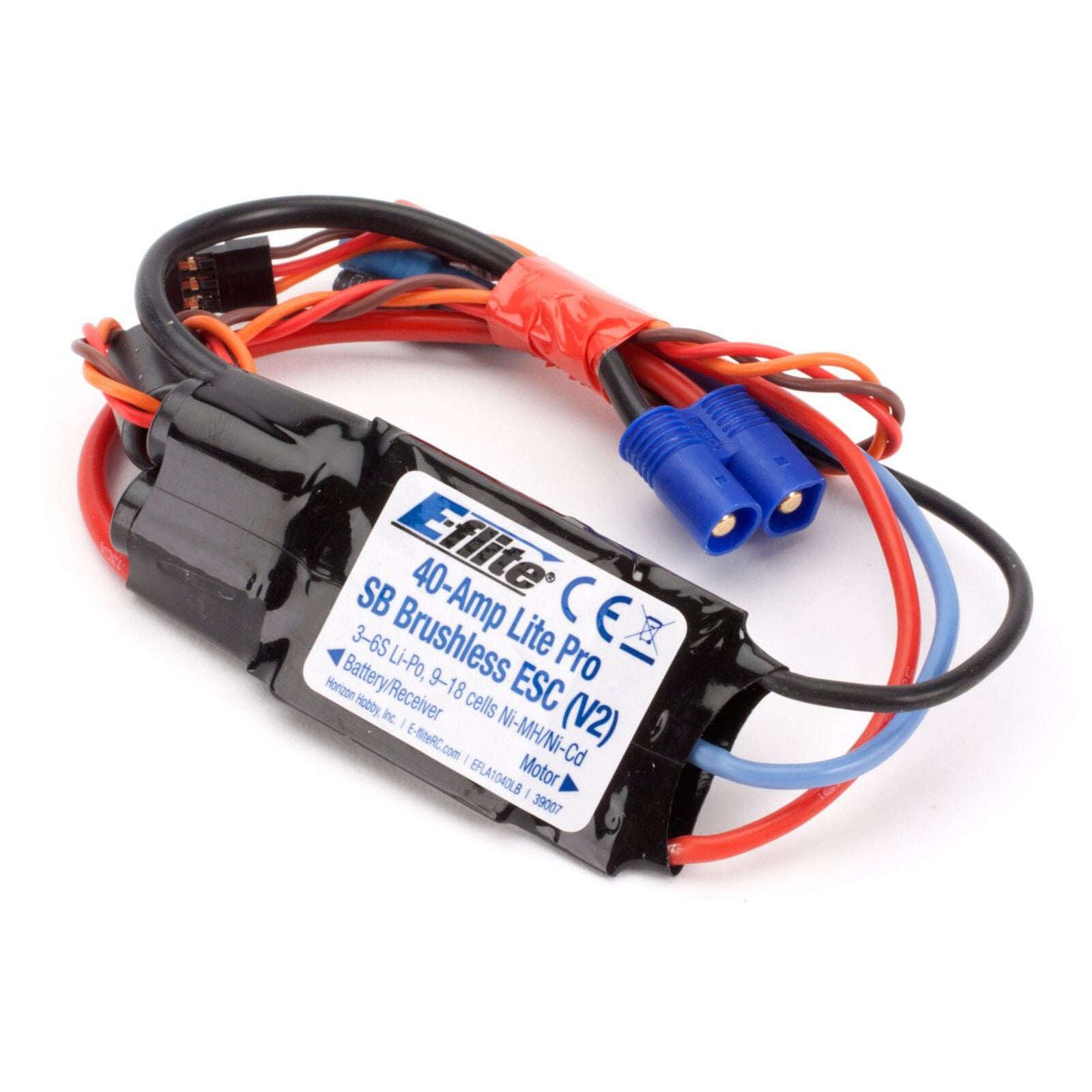 EFLITE EFLA1040LB 40-Amp Lite Pro Switch-Mode BEC Brushless ESC V2: EC3