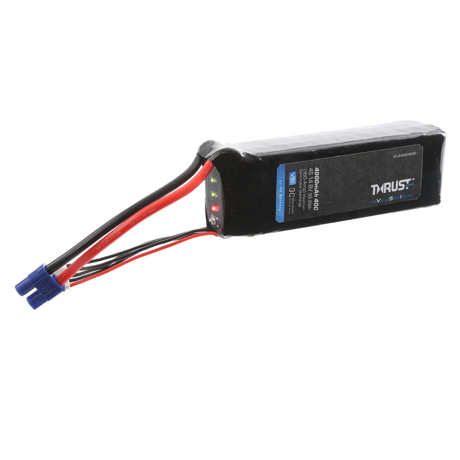EFLITE EFLB40004S40 14.8V 4000mAh 4S 40C Thrust VSI LiPo Battery: EC3