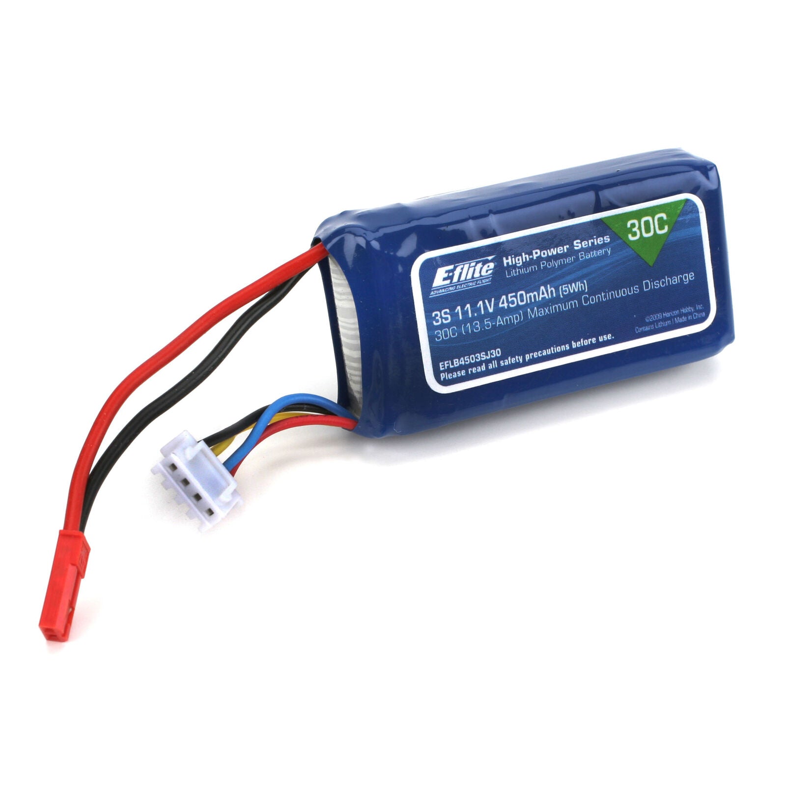 EFLITE EFLB4503SJ30 11.1V 450mAh 3S 30C LiPo Battery: JST