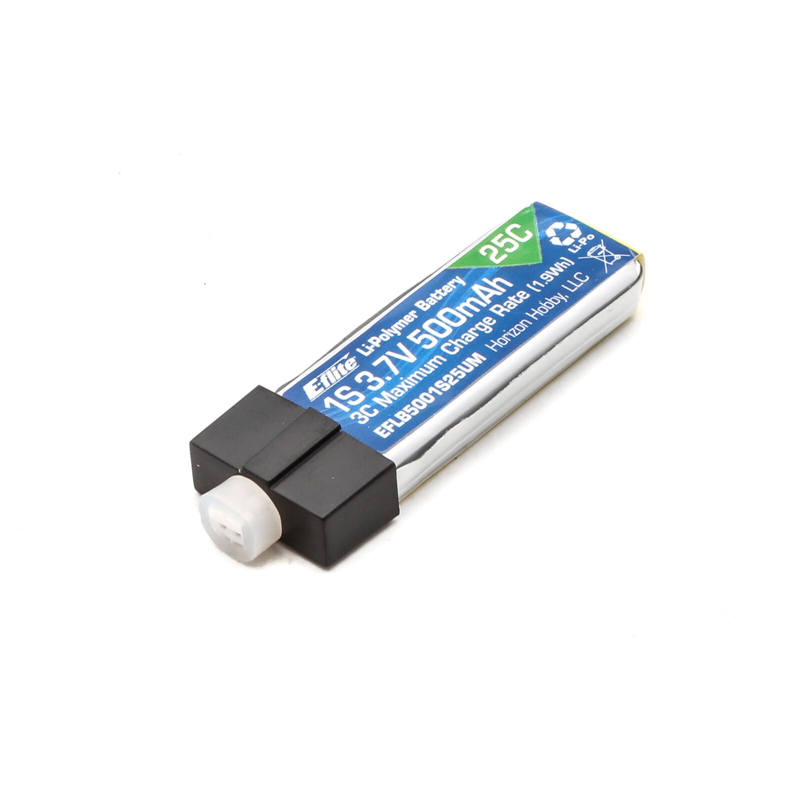 EFLITE EFLB5001S25UM 500mAh 1S 3.7V 25C LiPo High Current UMX Connector
