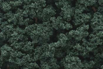 WOODLAND SCENICS FC147 Bushes Bag, Dark Green/18 cu. in.