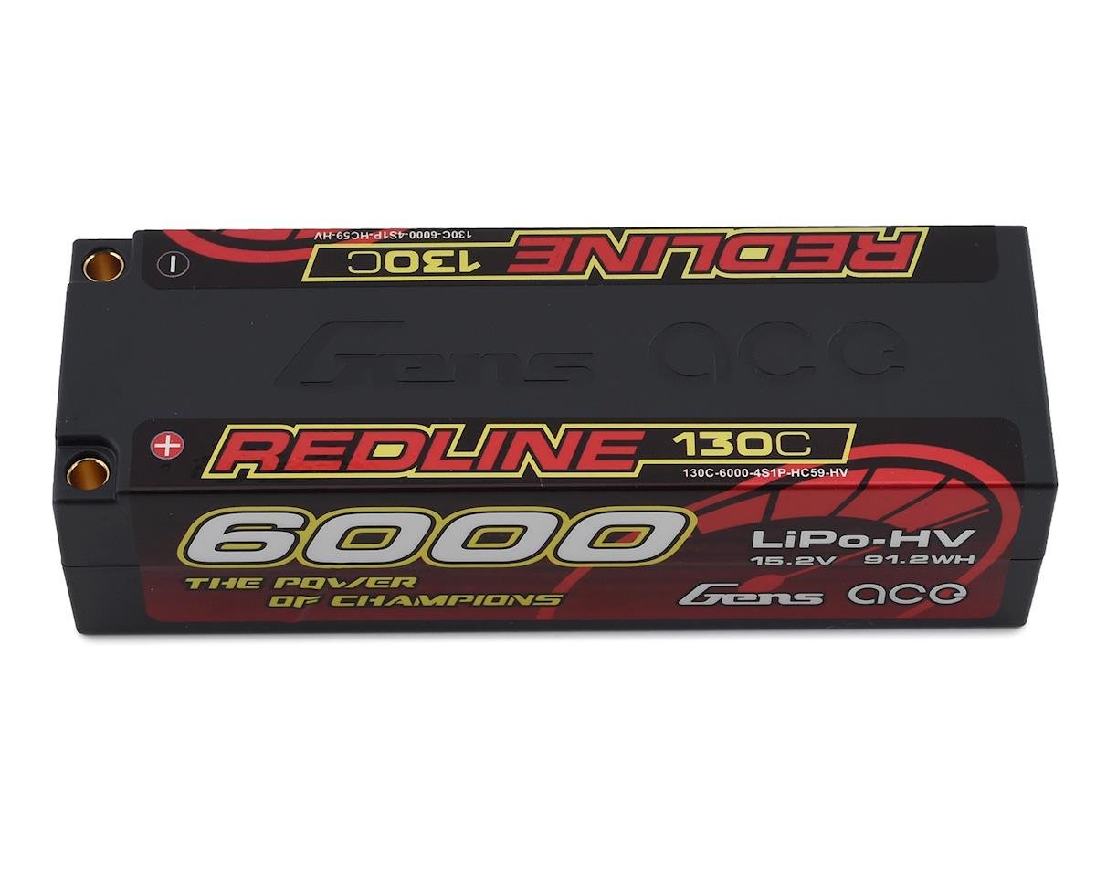 GENS ACE GEA60004S13D5 Redline 4S LiHV LiPo 130C w/5mm Bullets 15.2V 6000mAh