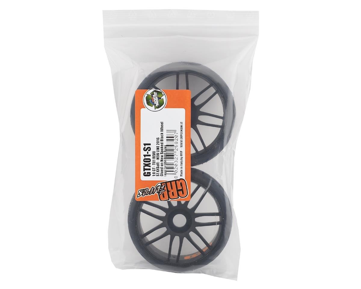 GRP GTX01-S1 GT - TO1 Revo Belted Pre-Mounted 1/8 Buggy Tires Black S1