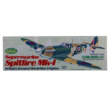 GUILLOWS 504 Supermarine Spitfire MK-1 Kit, 16.5"