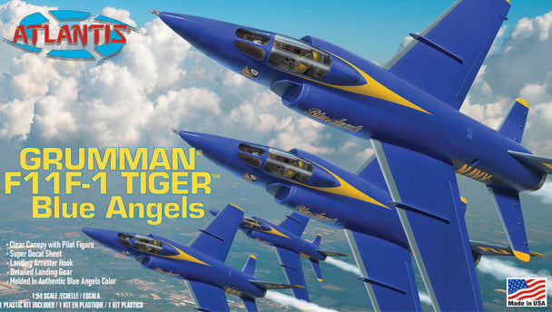 ATLANTIS H169 F11F-1 Grumman Tiger Blue Angels 1/54 Plastic Model Kit Atlantis