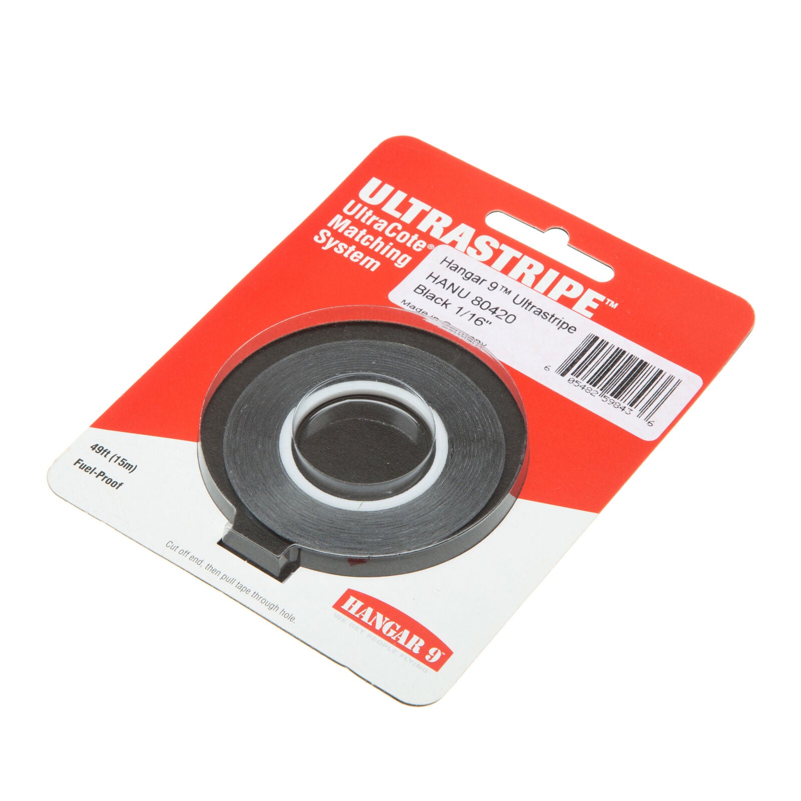 HANGAR 9 HANU80420 UltraStripe, Black 1/16"