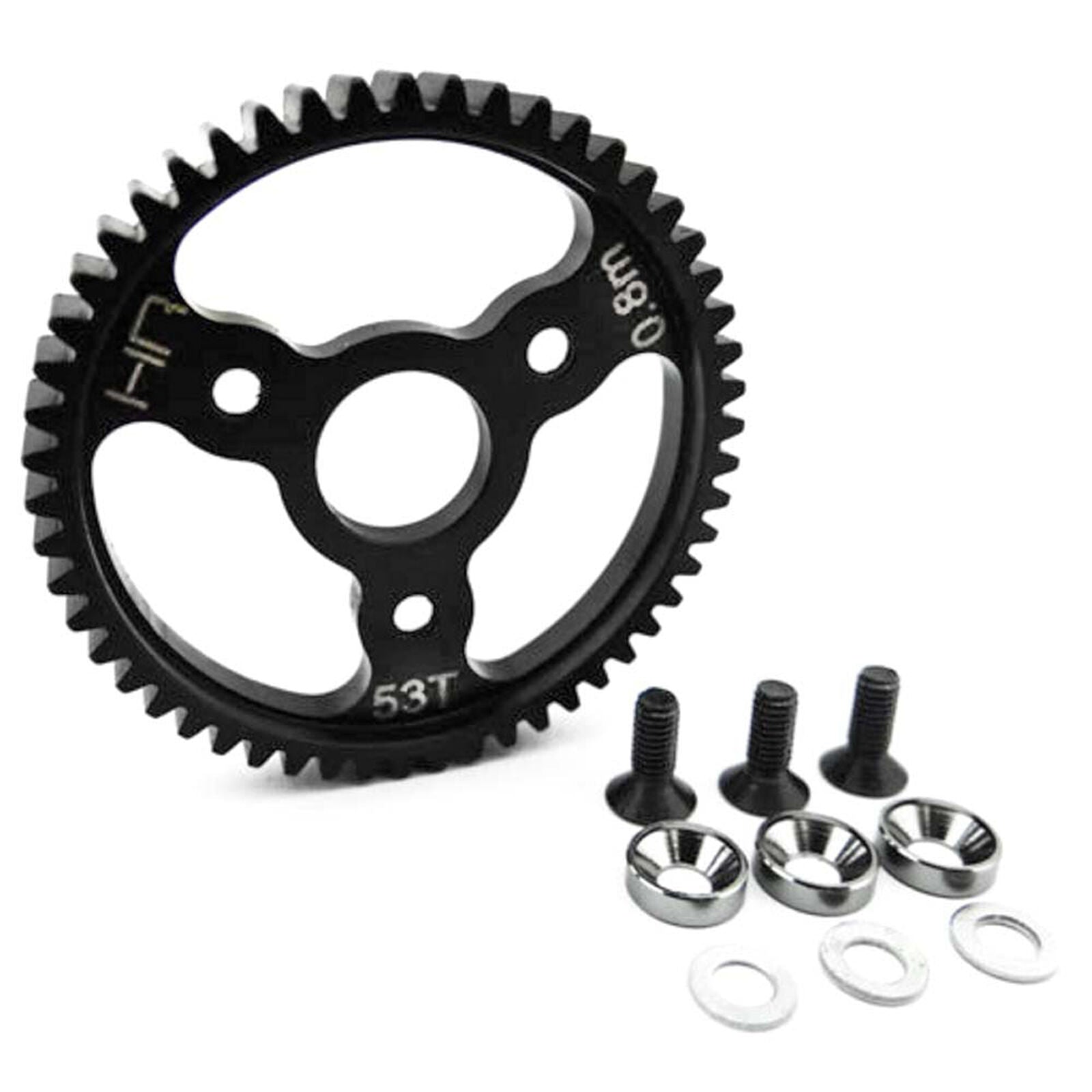 HOT RACING SJT256 Traxxas 0.8 Mod 53T Steel Spur Gear, Gun Metal
