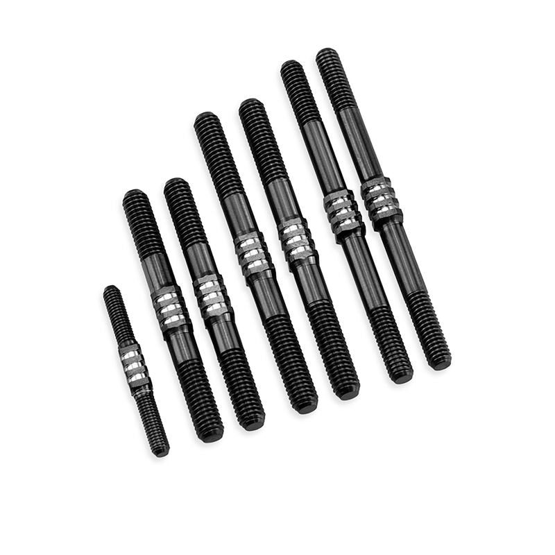 JCONCEPTS 2801-2 Finisher Titanium Turnbuckle Set (7), Black: TLR 8Ight X 2.0 E