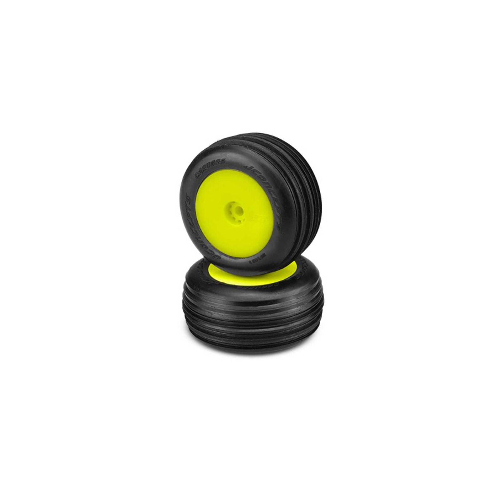 JCONCEPTS 3101-2291 Carvers Tire, Green Compound Premounted, Yellow(2)