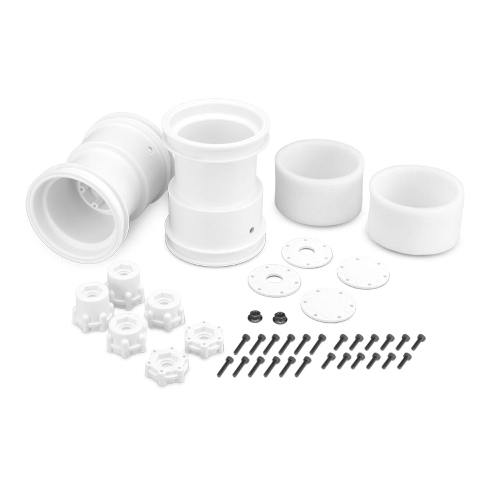 JCONCEPTS 3377W Tribute 2.6 x 3.6" Monster Truck Wheel (White) (2)