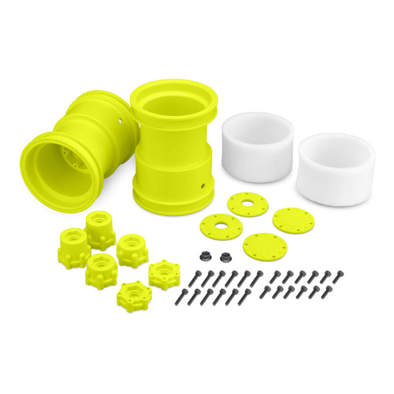 JCONCEPTS 3377Y Tribute 2.6 x 3.6 Monster Truck Wheels, Yellow (2)