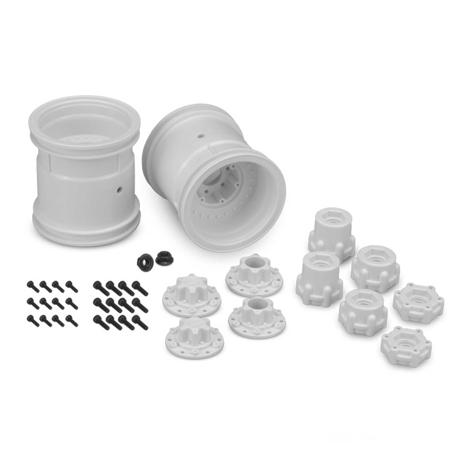 JCONCEPTS 3380W Midwest 2.2 MT 12mm Hex Wheel with Adapter, White (2)