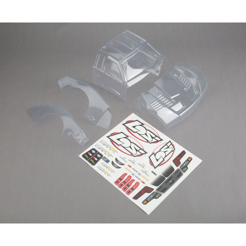 LOSI LOS230009 Lexan Body Set, Clear: Baja Rey