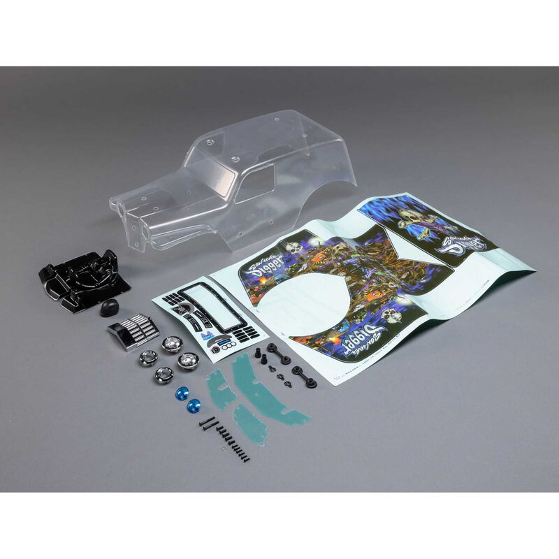 LOSI LOS240018 Body Set, Clear, Son Uva Digger LMT