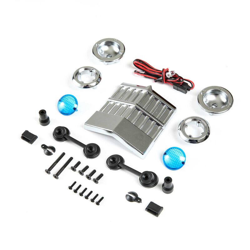 LOSI LOS240019 Front LED Lights and Grill Set, Son Uva Digger: LMT