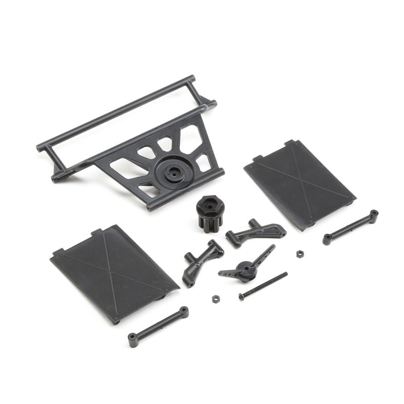 LOSI LOS251078 Cage Rear, Tower Supports, Mud Guards: Super Rock Rey