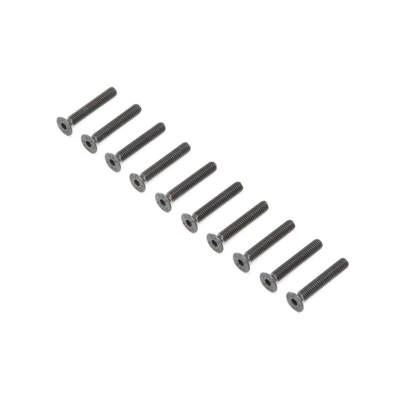 LOSI LOS255018 Flat Head Screws, Stl,BO,M4 x 25mm (10)