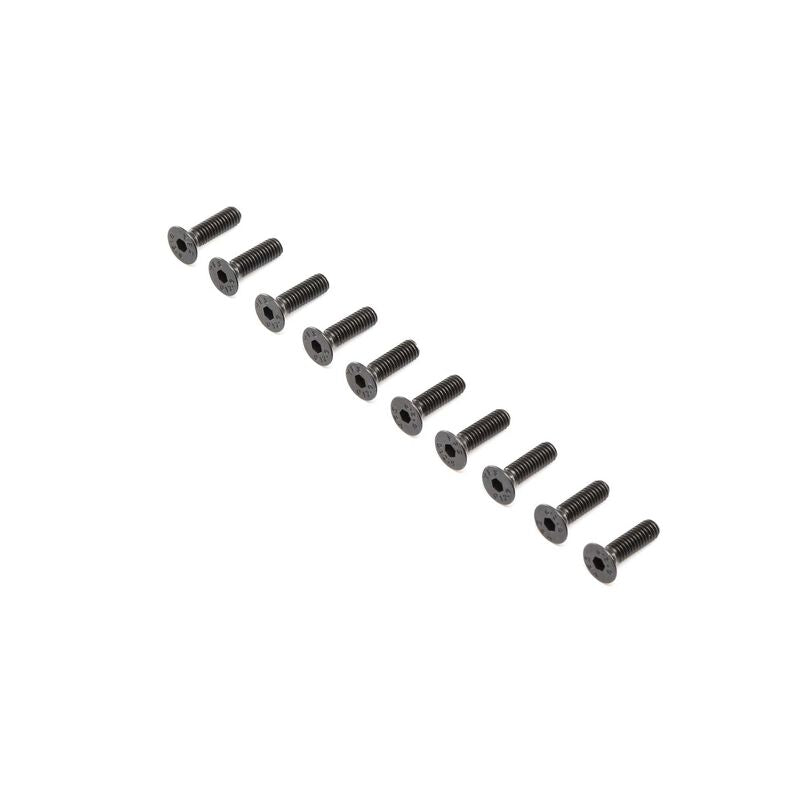 LOSI LOS255019 Flat Head Srews, Stl,BO,M4 x 14mm (10)