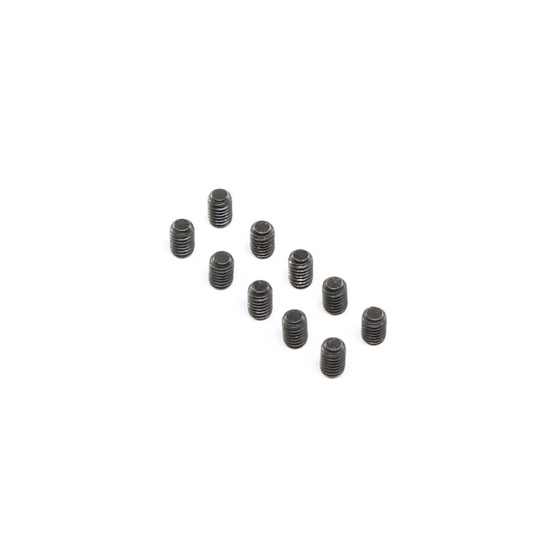 LOSI LOS255021 Set Screws, Stl, BO, Flat Point, M4 x 6mm (10)