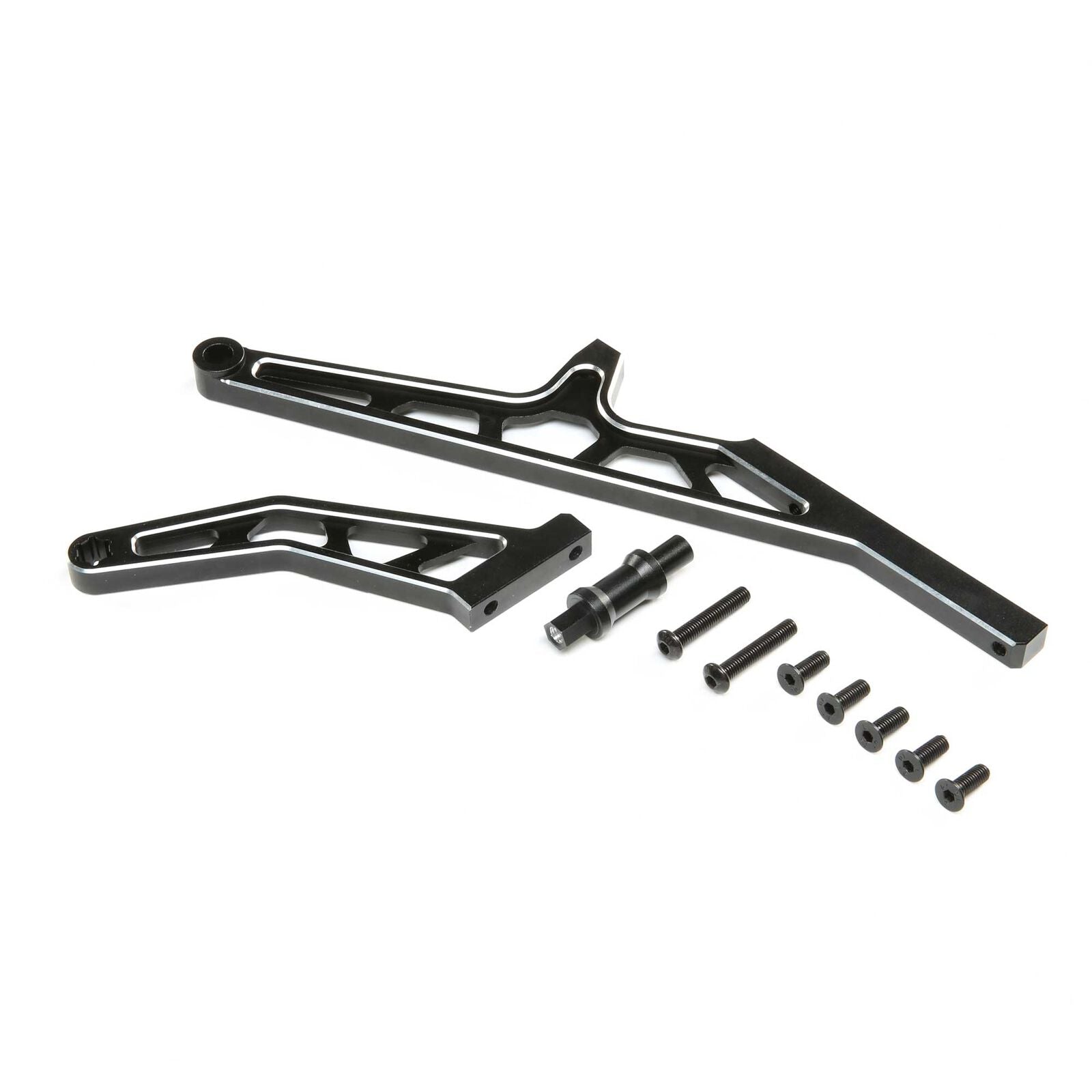 LOSI LOS351015 Chassis Brace Set Rear Aluminum Black  DBXL-E 2.0