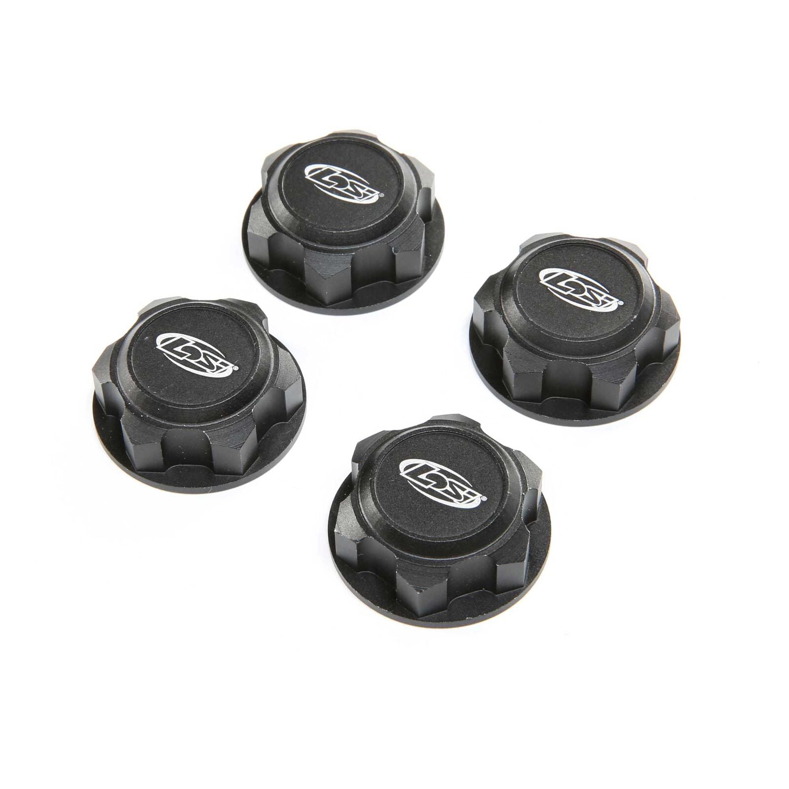 LOSI LOS352009 Wheel Nuts, Captured Black (4): DBXL-E 2.0