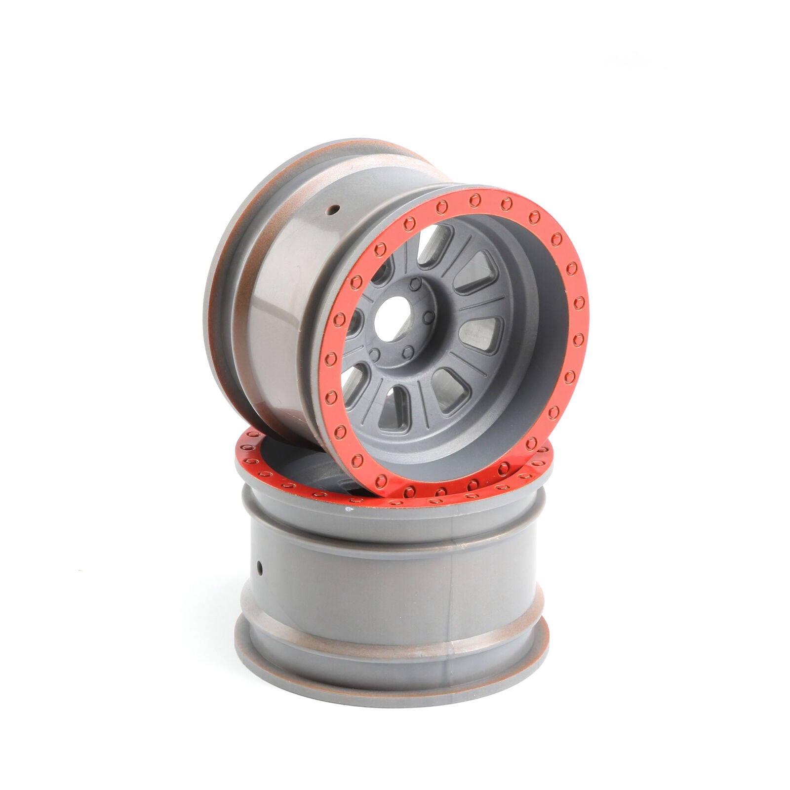 LOSI LOS45027 1/6 Front/Rear 3.6 Wheels, 20mm Hex, Silver (2): Super Rock Rey